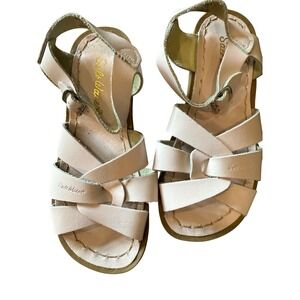 Salt Water Sandals‎ Pink Leather Girls Adjustable Buckle Straps Shoes